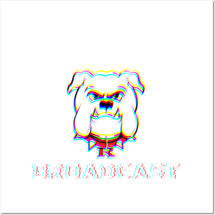 Romeo Bulldog Broadcast Glitch Design Posters and Art